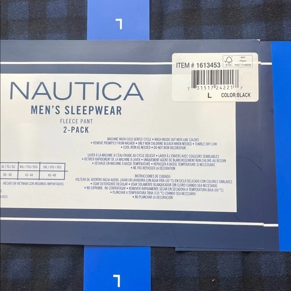 Nautica Men's Fleece Sleepwear Pants 2-Pack - Picture 4 of 4